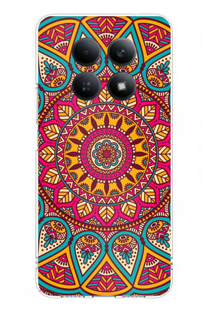 Redmi Note 15 4G Uyumlu Mandala Baskılı Silikon Kılıf