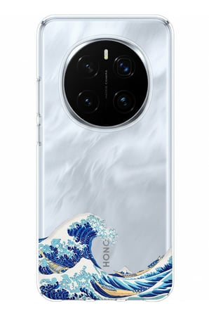 Honor Magic 7 PRO Uyumlu Kanagawa Oki Nami Ura Dalgası Tasarımlı Baskılı Silikon Kılıf