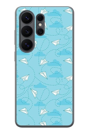 Samsung Galaxy S26 Ultra Uyumlu Kağıttan Uçak Baskılı Silikon Kılıf