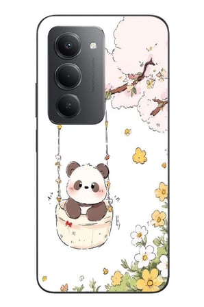 Redmi 15 Uyumlu Sallanan Panda Baskılı Silikon Kılıf