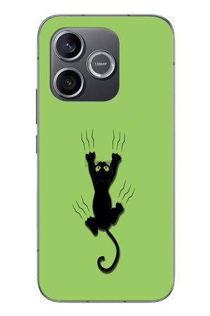 Honor 600 Uyumlu Tutunan Kedi Baskılı Silikon Kılıf