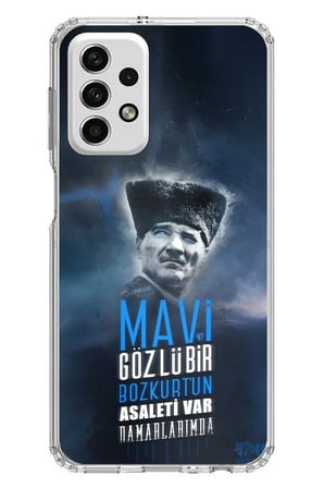 Samsung Galaxy A73 Uyumlu Atatürk Temalı Asalet Ve Bozkurt Baskılı Silikon Kılıf