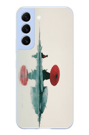Samsung Galaxy S22 Uyumlu Japon Şemsiyesi Baskılı Silikon Kılıf