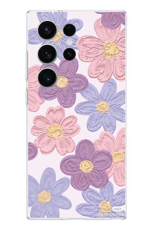 Samsung Galaxy S26 Ultra Uyumlu Renkli Papatyalar Sulu Boya Baskılı Silikon Kılıf