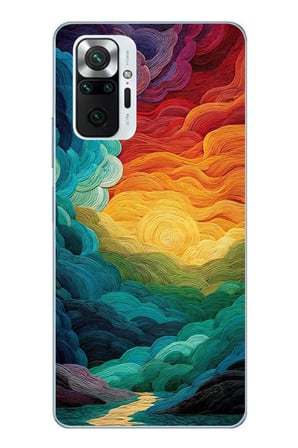 Redmi Note 10 Pro Uyumlu Gün Doğumu ve Batımı Baskılı Silikon Kılıf