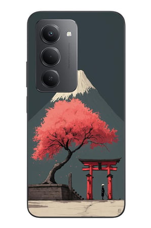 Redmi 15 Uyumlu Fuji Dağı Baskılı Silikon Kılıf