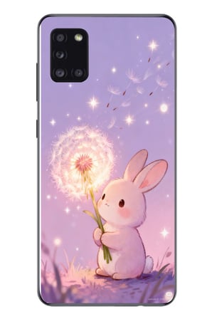 Samsung Galaxy A31 Uyumlu Büyülü Tavşan Baskılı Silikon Kılıf