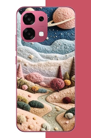 Oppo A6 PRO Uyumlu plato ve uzay Baskılı Silikon Kılıf