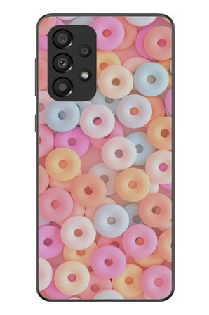 Samsung Galaxy A33 Uyumlu Renkli Yuvarlak Şekerler Baskılı Silikon Kılıf