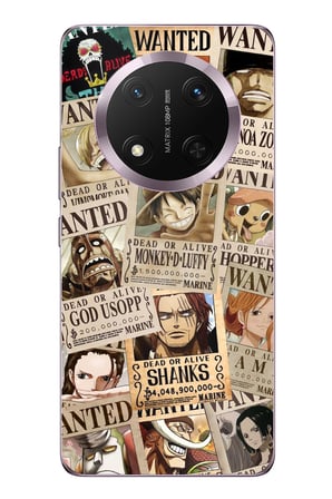 Honor Magic 7 Lite Uyumlu One Piece Gazete Tasarımlı Baskılı Silikon Kılıf