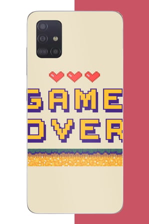Samsung Galaxy A51 Uyumlu game over Baskılı Silikon Kılıf