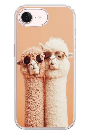 İphone 17e Uyumlu Sevgili Lamalar Baskılı Silikon Kılıf