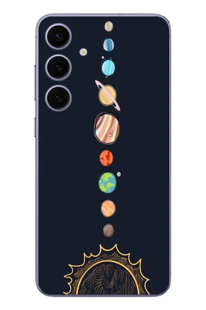 Samsung Galaxy S24 Plus Uyumlu Gezegenler Baskılı Silikon Kılıf