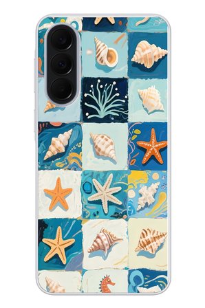 Samsung Galaxy A37 Uyumlu Deniz Kabukları Baskılı Silikon Kılıf