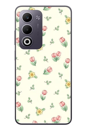 Oppo A5 4G Uyumlu Lale Çiçekleri Baskılı Silikon Kılıf