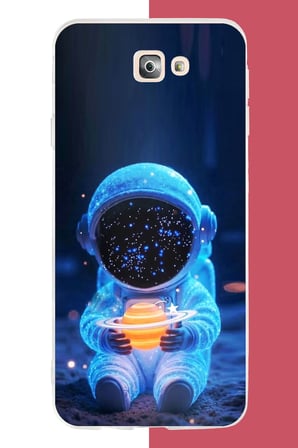 Samsung Galaxy J7 Prime Uyumlu Yıldızlı Astronot Baskılı Silikon Kılıf