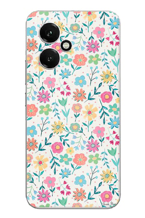 Honor 400 Uyumlu Dekoratif Çiçekler Baskılı Silikon Kılıf