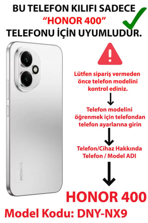 Honor 400 Uyumlu Dekoratif Çiçekler Baskılı Silikon Kılıf