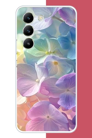Vivo V30 Lite Uyumlu renkli çiçek2.jpeg Baskılı Silikon Kılıf