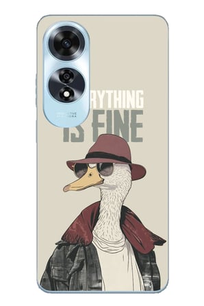Oppo A60 Uyumlu Everything is fine Baskılı Silikon Kılıf