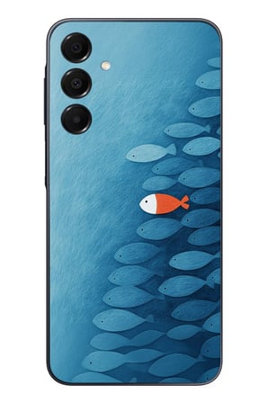 Samsung Galaxy A16 Uyumlu Balıklar Yüzüyor Baskılı Silikon Kılıf
