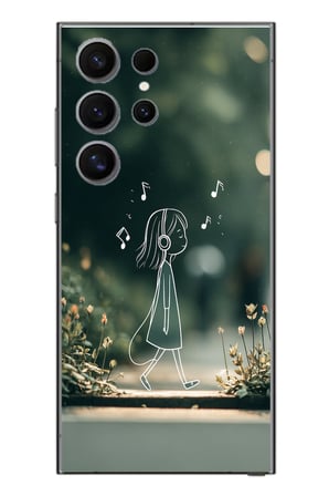 Samsung Galaxy S24 Ultra Uyumlu Neon Kız Çocugu Baskılı Silikon Kılıf