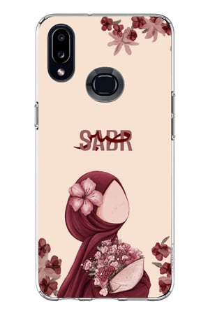 Samsung Galaxy A10S Uyumlu Bordür Çiçekli Sabır Yazılı Baskılı Silikon Kılıf