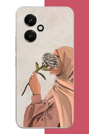 Honor 400 Uyumlu Gül Koklayan Kadın Baskılı Silikon Kılıf