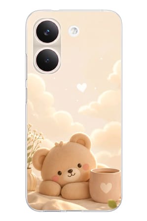 POCO X8 PRO Uyumlu Sevimli Tatlı Ayı Baskılı Silikon Kılıf