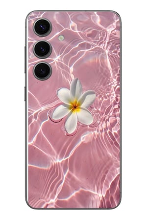 Samsung Galaxy S24 Uyumlu Dalgalı Papatya Baskılı Silikon Kılıf