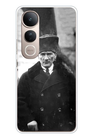 Vivo V50 Lite Uyumlu Mustafa Kemal Atatürk Portre Baskılı Silikon Kılıf