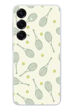 Samsung Galaxy S25 Uyumlu Tenis Raketleri Baskılı Silikon Kılıf