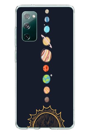 Samsung Galaxy S20 FE Uyumlu Gezegenler Baskılı Silikon Kılıf