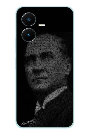 Vivo Y22 Uyumlu Gençliğe Hitabe Yazılı Atatürk Silüeti Baskılı Silikon Kılıf