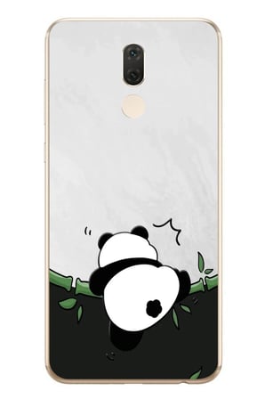 Huawei Mate 10 Lite Uyumlu Bambuya Çıkan Panda Baskılı Silikon Kılıf