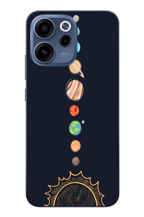 Oppo Reno 15F Uyumlu Gezegenler Baskılı Silikon Kılıf