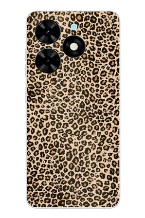 Tecno Spark 20-20C Uyumlu Leopar Tasarımlı Baskılı Silikon Kılıf