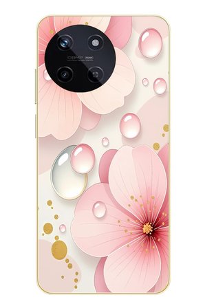 Realme 11 4G Uyumlu Damlalı Çiçekler Baskılı Silikon Kılıf