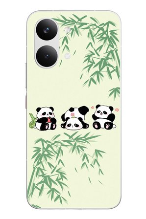 POCO X8 Pro Max Uyumlu Panda Ailesi Baskılı Silikon Kılıf