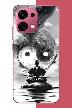 Oppo A6 PRO Uyumlu samuray Baskılı Silikon Kılıf