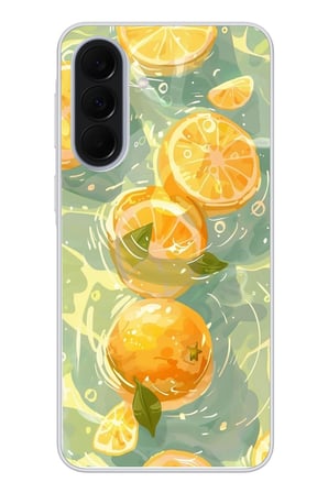 Samsung Galaxy A37 Uyumlu Limonlar Pastel Baskılı Silikon Kılıf