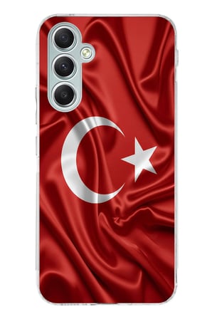 Samsung Galaxy A34 Uyumlu Türk Bayrağı Baskılı Silikon Kılıf