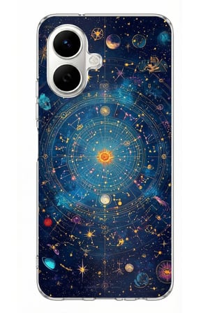 Tecno Spark Go 2 Uyumlu Yıldız Atlası Kozmik Rehber Baskılı Silikon Kılıf