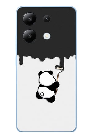 Redmi Note 13 4G Uyumlu Boyacı Panda Baskılı Silikon Kılıf
