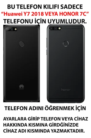 Huawei Y7 2018 - Honor 7C Uyumlu Türk Milli Takım Izgara Desenli Forma Baskılı Silikon Kılıf