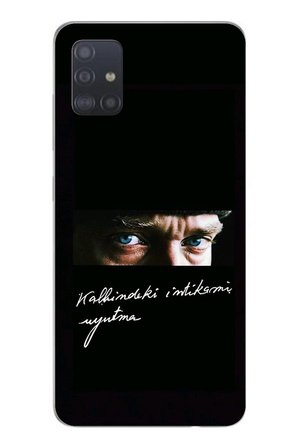 Samsung Galaxy A51 Uyumlu Atatürk Derin Bakış Andolsun Baskılı Silikon Kılıf