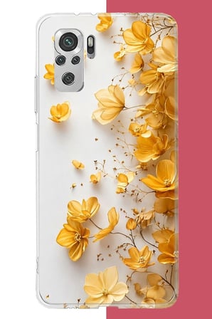 Redmi Note 10 / 10S Uyumlu Altın Çiçek Esintisi Baskılı Silikon Kılıf