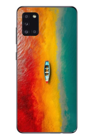 Samsung Galaxy A31 Uyumlu Rengarenk Tekne Baskılı Silikon Kılıf
