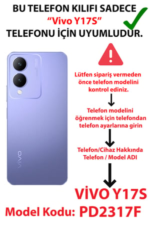Vivo Y17s Uyumlu Pembe Kalpli Fiyonklar Baskılı Silikon Kılıf
