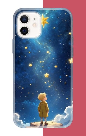 iPhone 12-12 PRO Uyumlu küçük prens2 Baskılı Silikon Kılıf